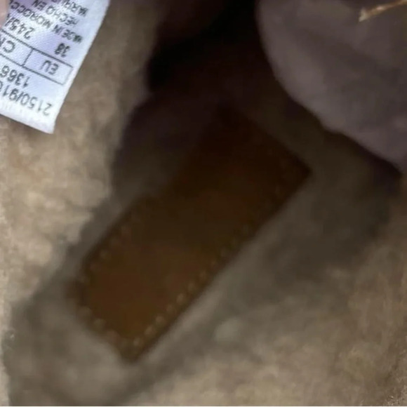 Zara Tan Suede Ankle Boots with Buckle - Picture 6 of 7